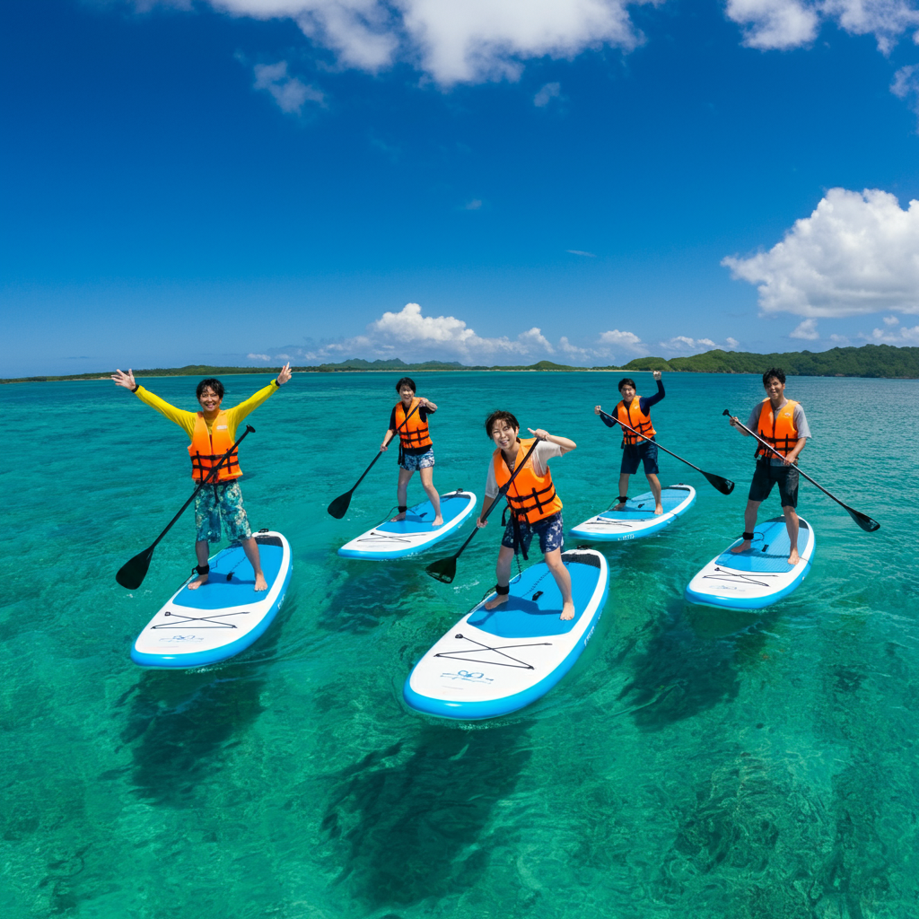 SUPデビュー！石垣島で家族みんなで楽しむスタンドアップパドル