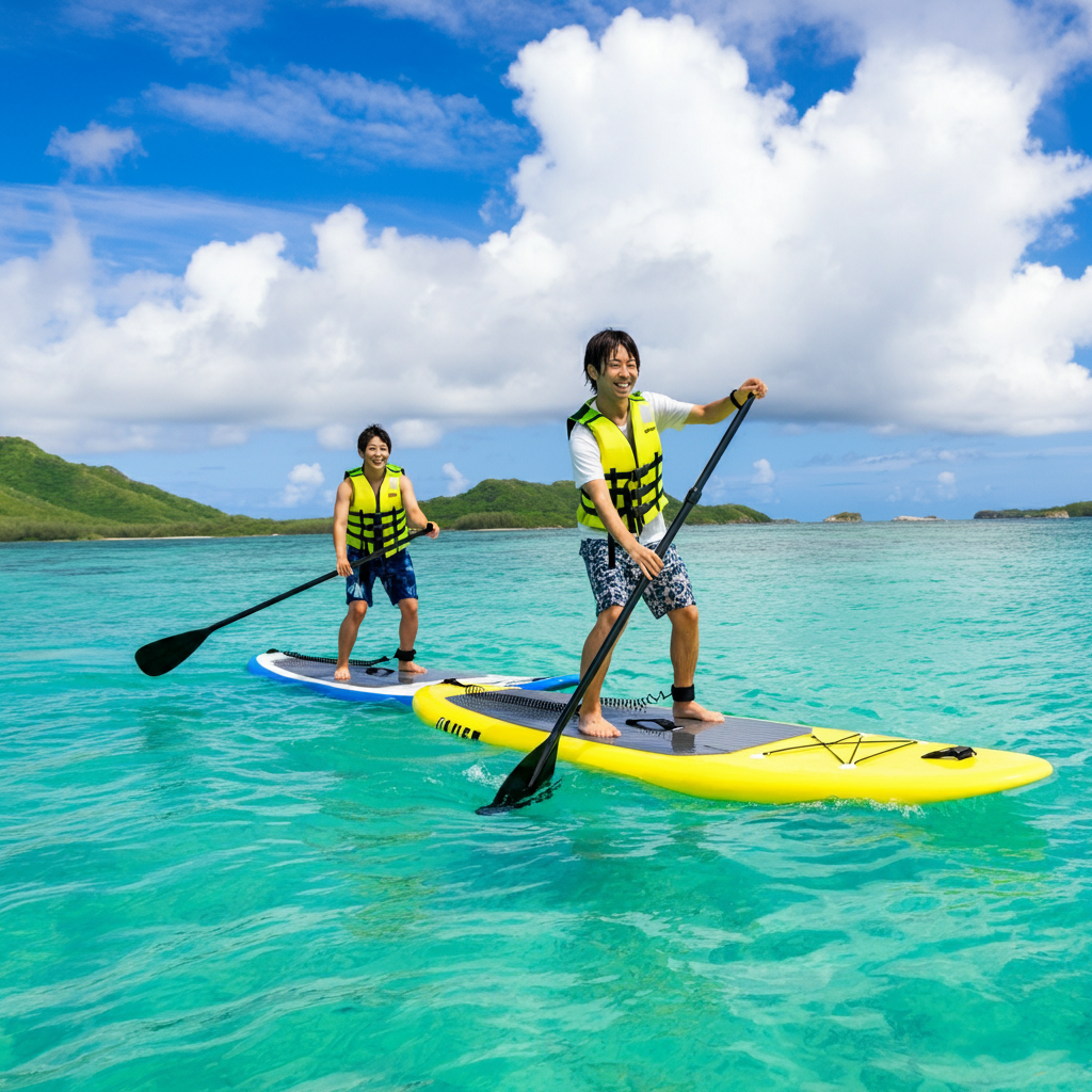 SUPデビュー！石垣島で家族みんなで楽しむスタンドアップパドル